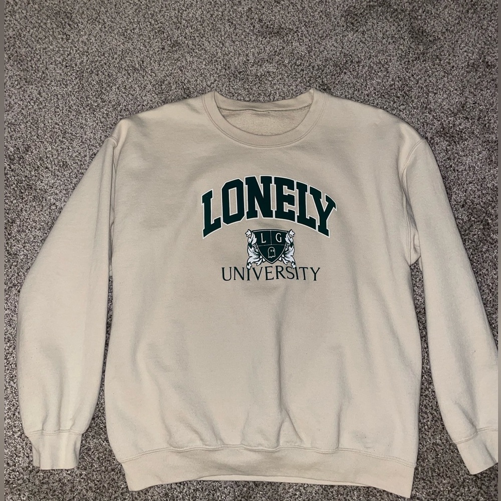 LONELY GHOST University crewneck sweatshirt size L
